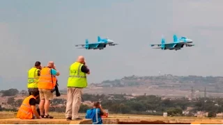 Ukraine Su-27 Flankers at Malta International Airshow 2016