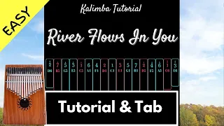 【Easy Kalimba Tutorial & Tab】River Flows In You - Yiruma