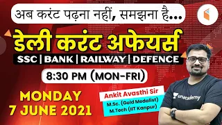 8:30 PM - Daily Current Affairs 2021 by #Ankit_Avasthi​​​​​​ | Current Affairs Today | 7 June 2021