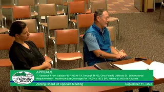 Zoning Board Of Appeals Meeting  09-11-2023