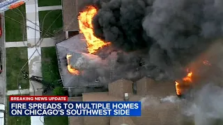 At least 1 family displaced by large house fire in Chicago