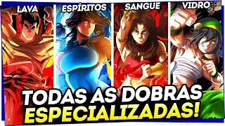 TODAS AS 13 SUB-DOBRAS DOS ELEMENTOS DO MUNDO AVATAR (A Lenda de Aang e A Lenda de Korra)