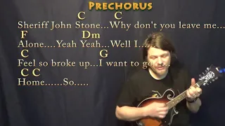 Sloop John B (Traditional) Mandolin Cover Lesson in C Major with Chords/Lyrics