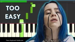 Billie Eilish When The Party's Over Right Hand Slow Easy Piano Tutorial