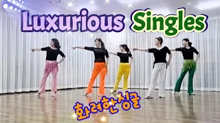 Luxurious Singles (화려한싱글) Line Dance (High Beginner)/Kim Duck-Hwa (KOR)-April 2023