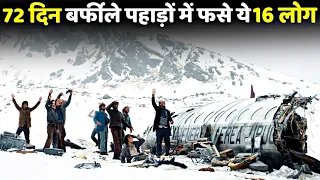 Flight of a Rugby Team Crashes on a Glacier in the Andes | Movie Explained in Hindi