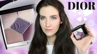 Using DIOR 5 Color eyeshadow palette 159 Plum Tulle | Purple Spring makeup look 2021