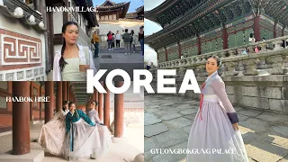 KOREA TRAVEL VLOG: Hanbok Hire, Cafe at Hanok Village, Gyeongbokgung Palace 🇰🇷📹