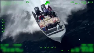 FULL: US Coast Guard shares video of suspected drug smugglers throwing cocaine into ocean