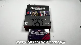 Unboxing Guardians of the Galaxy: Cosmic Deluxe Edition for PS5, in depth look at the ARTBOOK!