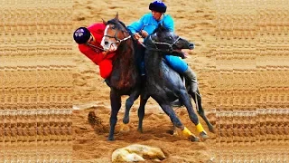 LAZER IS THE BEST HORSE OF KOKPAR ONE-ON-ONE | kokboru Highlights nomad Kazakhstan 2017