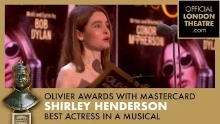 Shirley Henderson: winner of Best Actress In a Muscial at the Olivier Awards 2018 with Mastercard