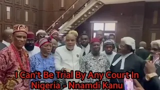 Mazi Nnamdi Kanu Refuse To Be Trail By Any Nigeria Court As He Reads & Defend Himself In Court