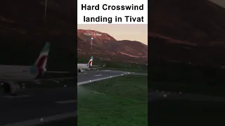 HARD cross wind landing in Tivat #gaming #mfs2020 #hardlanding #ryanair