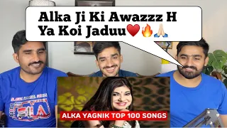 Top 100 Songs Of Alka Yagnik | Random 100 Hit Songs Of Alka Yagnik |PAKISTANI REACTION