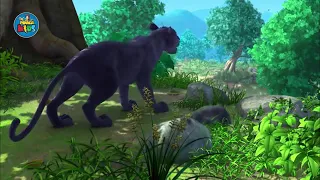 new Mogli cartoon The Jungle Book Bagheera and Kala fighting