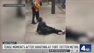 Video shows tense moments after shooting at Fort Totten Metro station | NBC4 Washington