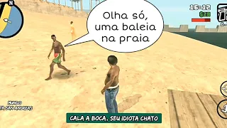 Olha só o que os npcs falam quando CJ tá gordo: GTA San Andreas