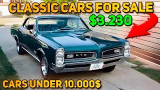 20 Fantastic Classic Cars Under $10,000 Available on Craigslist Marketplace! Perfect Classic Cars!!