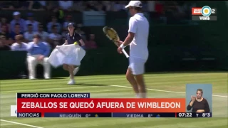 TV Pública Noticias - Wimbledon: Zeballos perdió ante el italiano Paolo Lorenzi