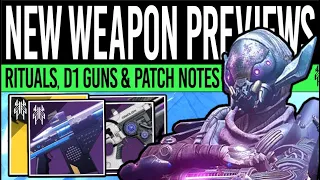 Destiny 2 | HUGE WEAPONS PREVIEW! Ritual QUEST! D1 Reprises, New Armor, Ghost Changes, Hung Jury