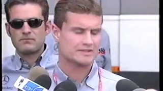 2000 Spain Pre-Race: Coulthard's plane crash