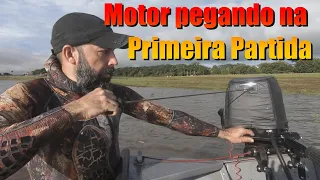 Hunter's Pesca Sub - Dica, Motor Mercury pegando na primeira partida