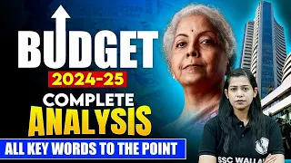 BUDGET 2024 LIVE 🔥:  Key Highlights & Analysis | Complete Budget Analysis 2024 | Union Budget 2024