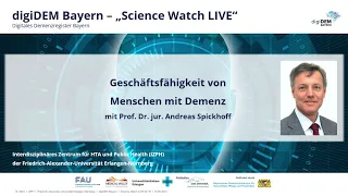 Webinar: Geschäftsfähigkeit vom Menschen mit Demenz