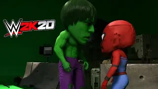 WWE 2K20 - SpiderMan VS HULK - Backstage Brawls Match