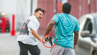 Aggressively Taking Pictures of GANGSTERS in the Hood GONE WRONG! (MUST WATCH)