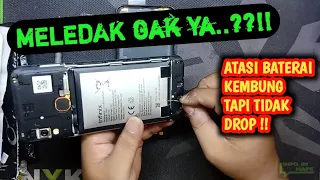 ADEGAN BERBAHAYA !!!!!  jangan di tiru !! atasi baterai kembung tapi tidak drop