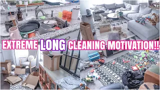 EXTREME LONG CLEANING MOTIVATION | HOURS OF CLEANING! MESSY HOUSE TRANSFORMATION