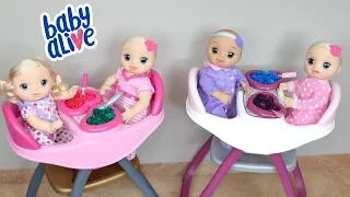 BABY ALIVE LAURINHA E SUA IRMÃS NA HORA DO ALMOÇO /ROTINA DA TARDE MAIS LEGAL DAS BABY ALIVE