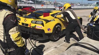 Corvette C7R Pit Stop Sebring 2018