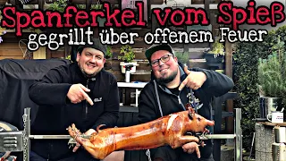 #280 - Ganzes Spanferkel grillen am Drehspieß // über offenem Feuer