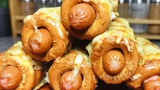 Сосиски в сушках, быстро и вкусно 👌