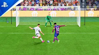 FC 24 / BARCELONA VS REAL MADRID / MESSI VS RONALDO / UCL FINAL / PENALTY SHOOTOUT / PS5 GAMEPLAY