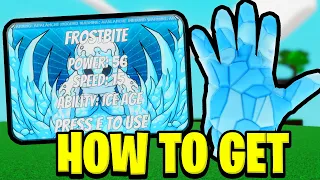 *REAL* How To Get The FROSTBITE GLOVE + ICE ESSENCE BADGE! Roblox Slap Battles