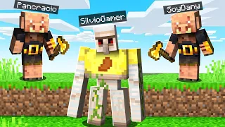 Minecraft: 2 PIGLINS BRUTOS vs 1 GÓLEM CORREDOR 😨🔪 SILVIO vs 2 ASESINOS en MINECRAFT SPEEDRUN
