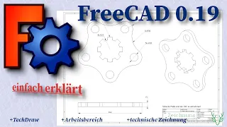 FreeCAD 0.19  einfach erklärt | TechDraw | Zeichnungsableitung | neuer Arbeitsbereich
