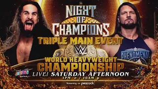 Seth "Freaking" Rollins vs AJ Styles (World Heavyweight Championship) - WWE Night of Champions 2023