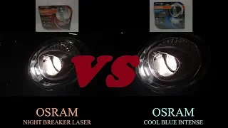 OSRAM COOL BLUE INTENSE vs OSRAM NIGHT BREAKER LASER l Vergleich l Test