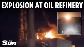 Massive blow to Putin as kamikaze drone explodes giant Russian oil refinery