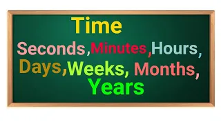 Time/Time, seconds,Minutes,Hours,Days,Weeks,Months,Years in English For Kids #Childreneducationpage