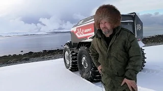 Одиночное путешествие на вездеходе Шерп Макс зимой по полуострову Рыбачий (Часть 1)