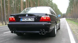 BMW 740i E38 1995 Manual V8 Exhaust Sound Acceleration Manuell Schalter