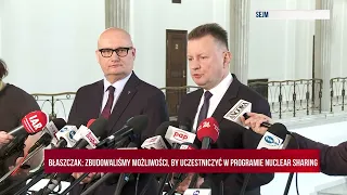 Błaszczak: zbudowaliśmy możliwości, by uczestniczyć w programie Nuclear Sharing