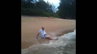 Grandpa-style body surfing