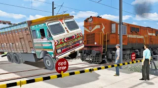 Heavy Truck Hit By Diesel Train -:- Stops the Train :-: Train Simulator